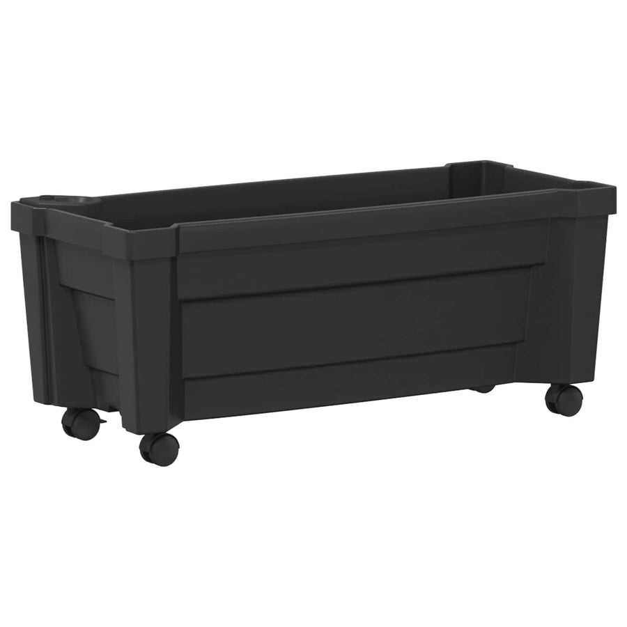 Calypso plantenbak met wielen Antracietkleurig 79 x 35 x 33 cm
