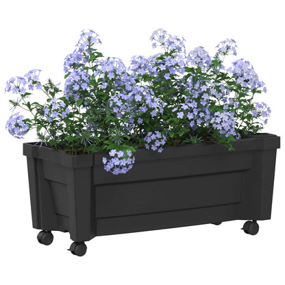Calypso plantenbak met wielen Antracietkleurig 79 x 35 x 33 cm