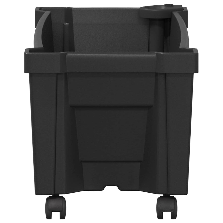 Calypso plantenbak met wielen Antracietkleurig 79 x 35 x 33 cm