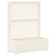 Plantenbak met trellis 99,5x43x133,5 cm wit PP