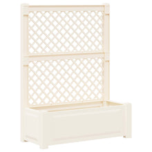Grote plantenbak met trellis Wit 99,5 x 43 x 133,5 cm PP