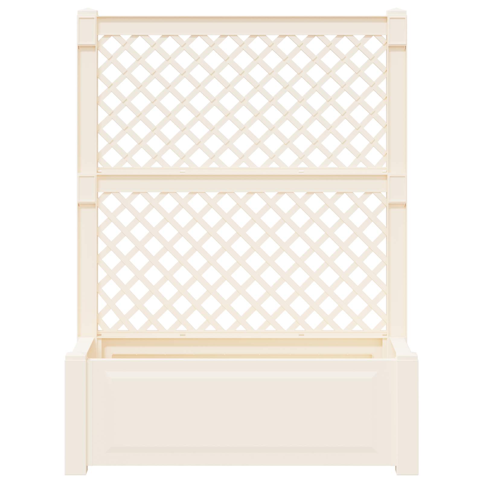 Grote plantenbak met trellis Wit 99,5 x 43 x 133,5 cm PP