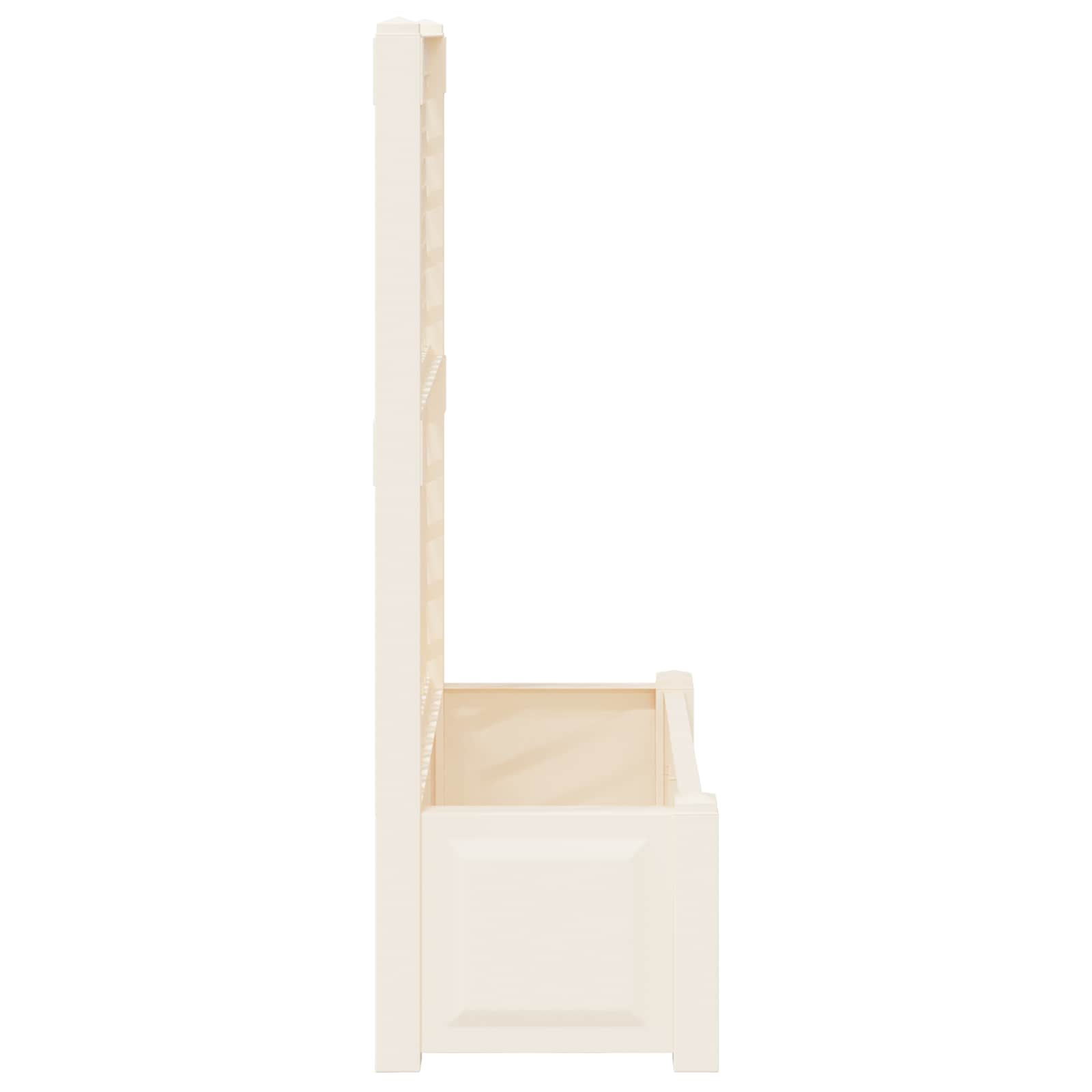 Grote plantenbak met trellis Wit 99,5 x 43 x 133,5 cm PP