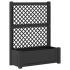 Plantenbak met trellis 99,5x43x133,5 cm antraciet