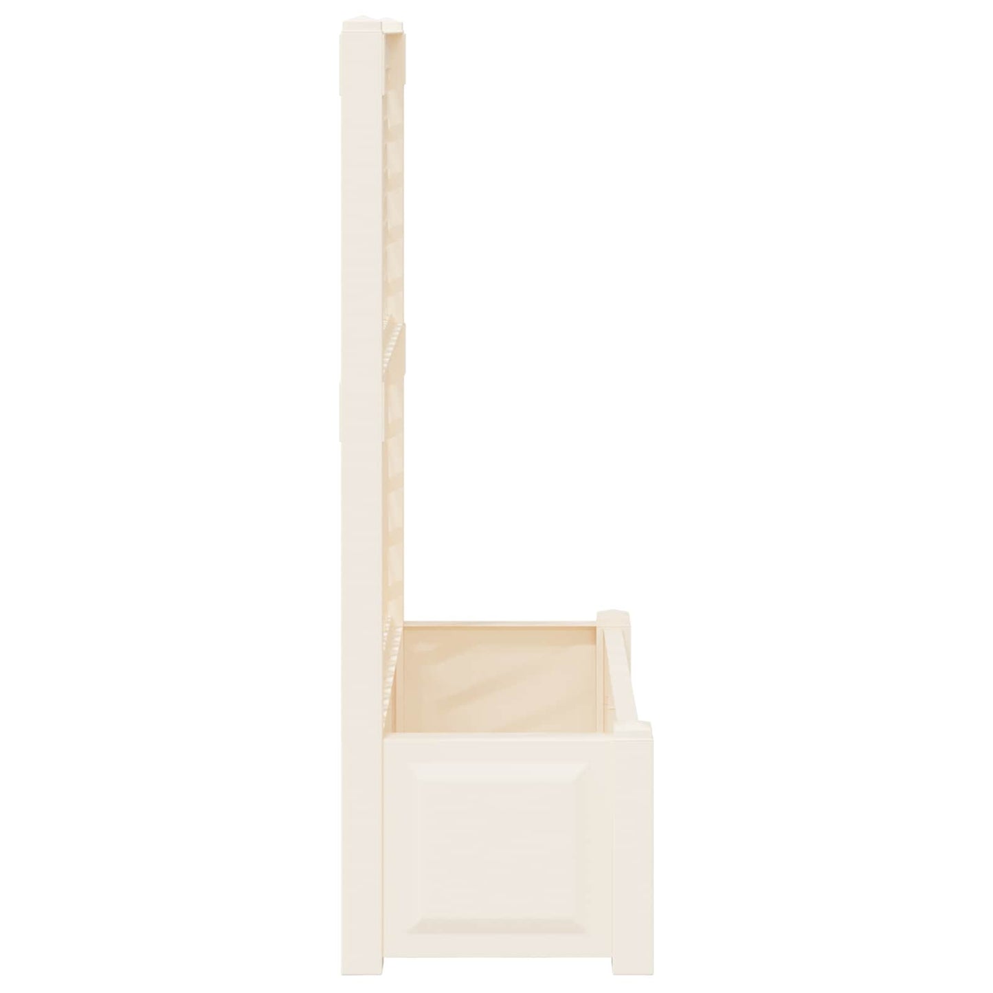 Grote plantenbak met trellis 2 pcs Wit 143 x 143 x 133,5 cm PP