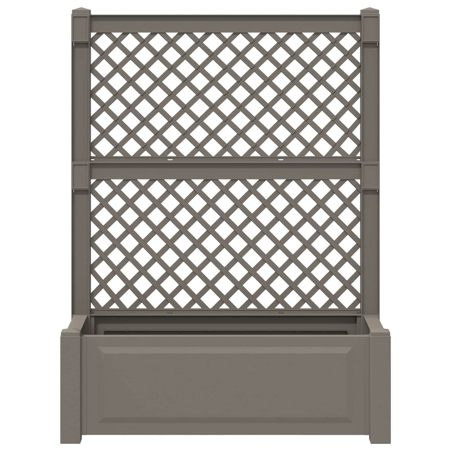 Grote plantenbak met trellis 2 pcs Grijs 143 x 143 x 133,5 cm