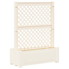 Plantenbak met trellis 99,5x43x133,5 cm wit PP