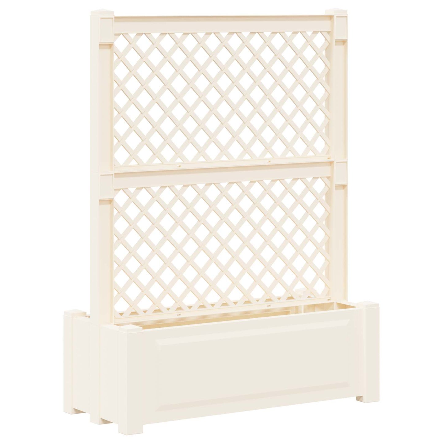 Grote planter met trellis Wit 99,5 x 43 x 133,5 PP