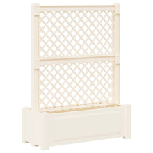 Grote planter met trellis Wit 99,5 x 43 x 133,5 PP