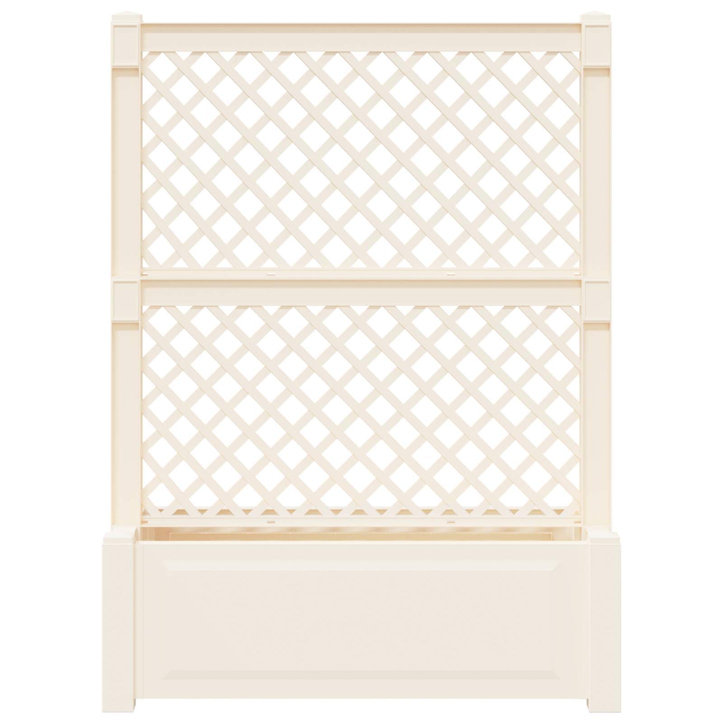 Grote planter met trellis Wit 99,5 x 43 x 133,5 PP