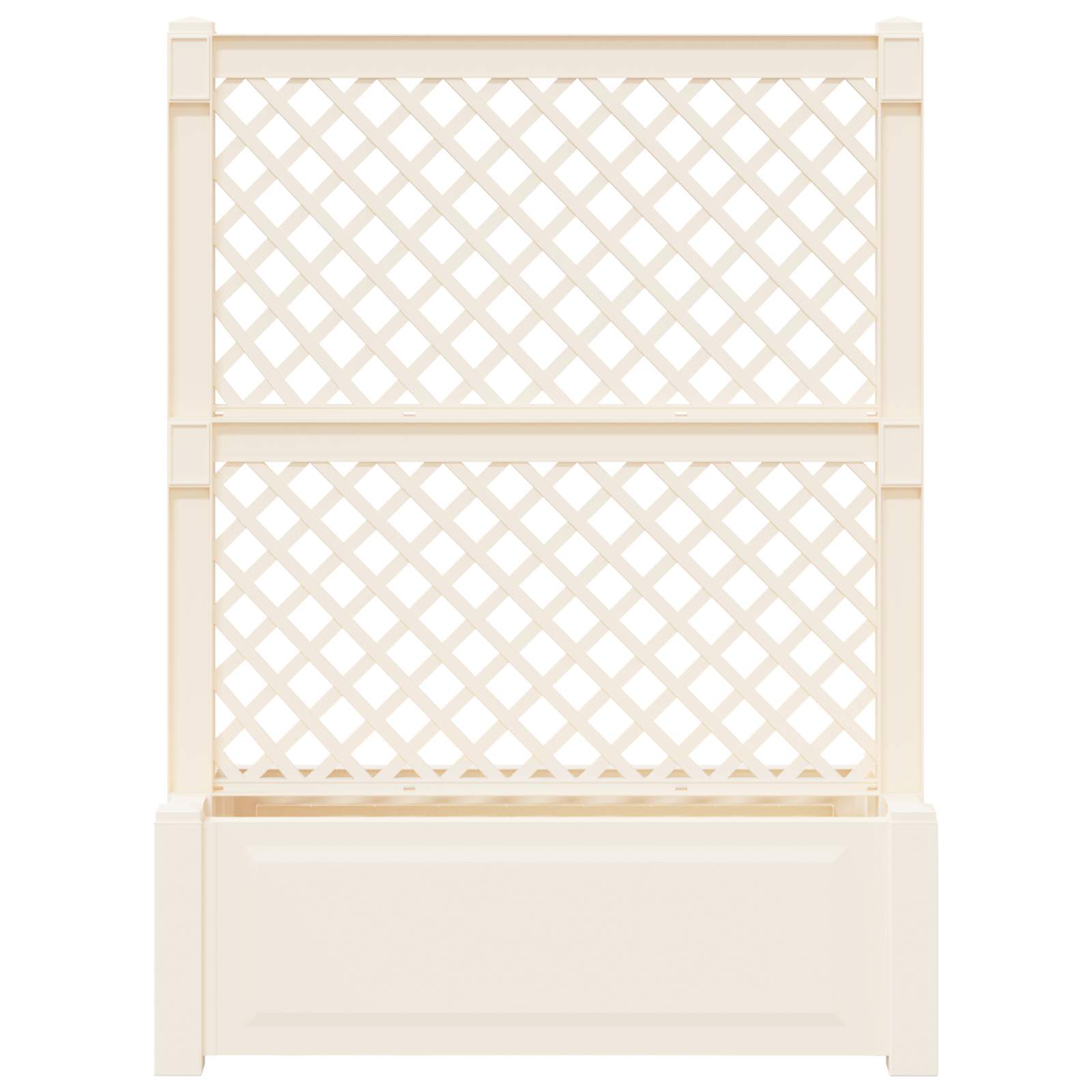 Grote planter met trellis Wit 99,5 x 43 x 133,5 PP