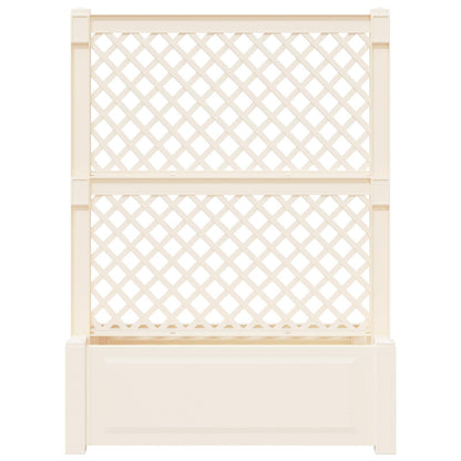Grote planter met trellis Wit 99,5 x 43 x 133,5 PP