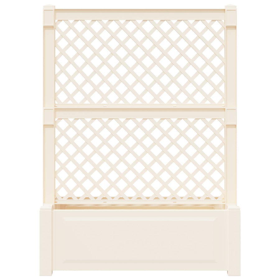 Grote planter met trellis Wit 99,5 x 43 x 133,5 PP