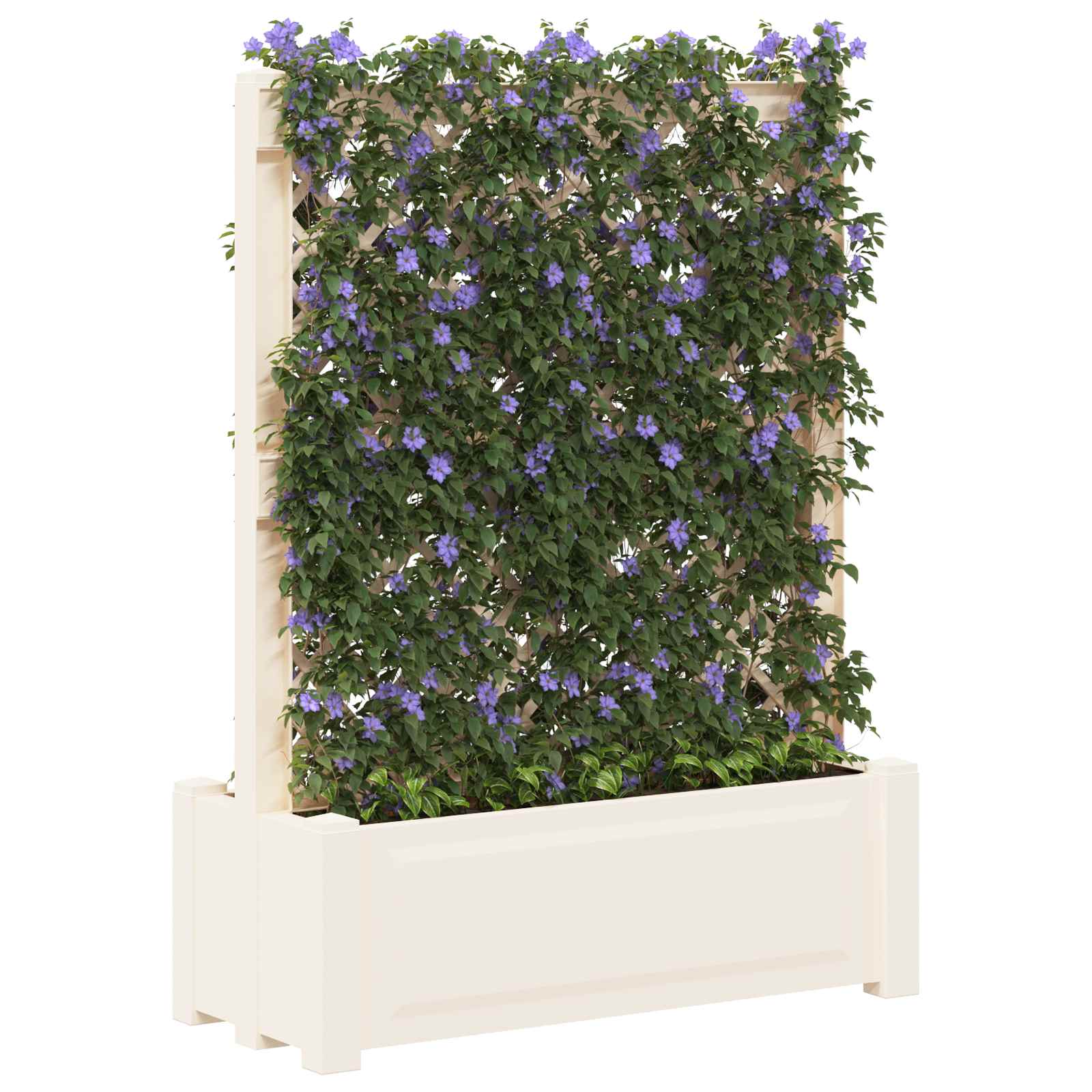 Grote planter met trellis Wit 99,5 x 43 x 133,5 PP
