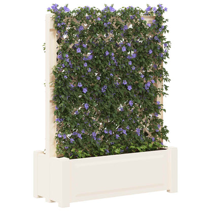Grote planter met trellis Wit 99,5 x 43 x 133,5 PP