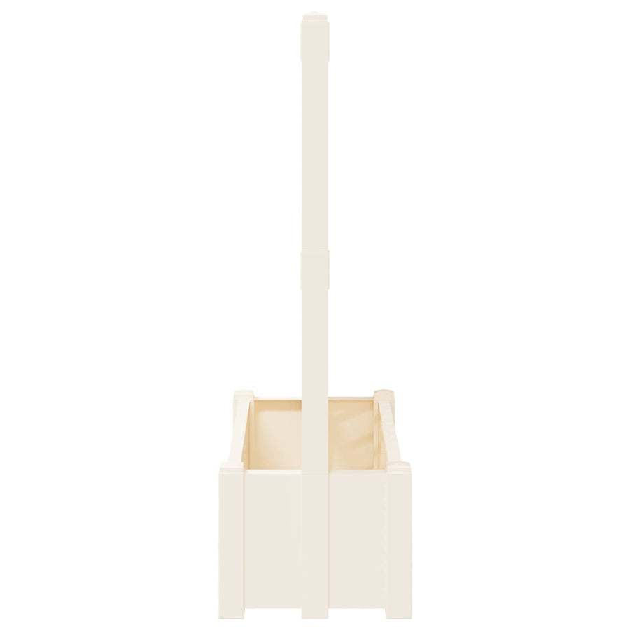 Grote planter met trellis Wit 99,5 x 43 x 133,5 PP