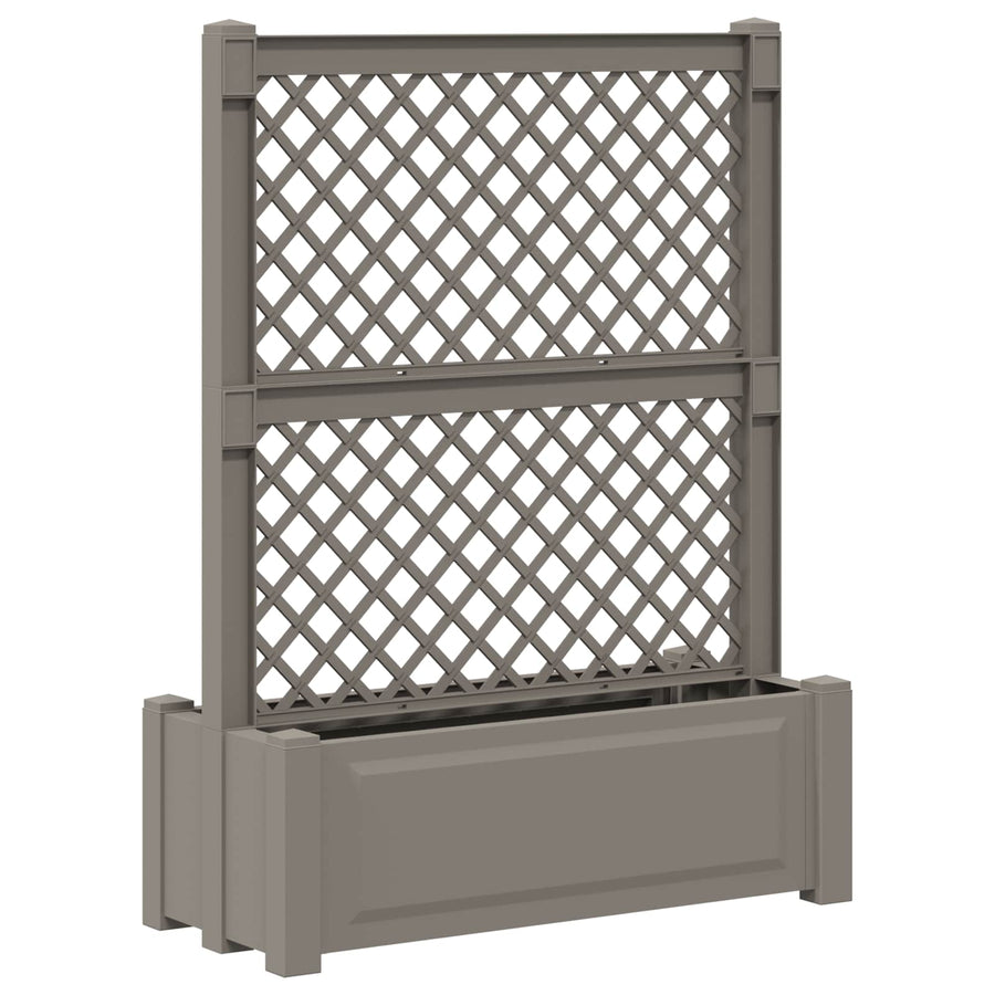 Grote planter met trellis Grijs 99,5 x 43 x 133,5 PP