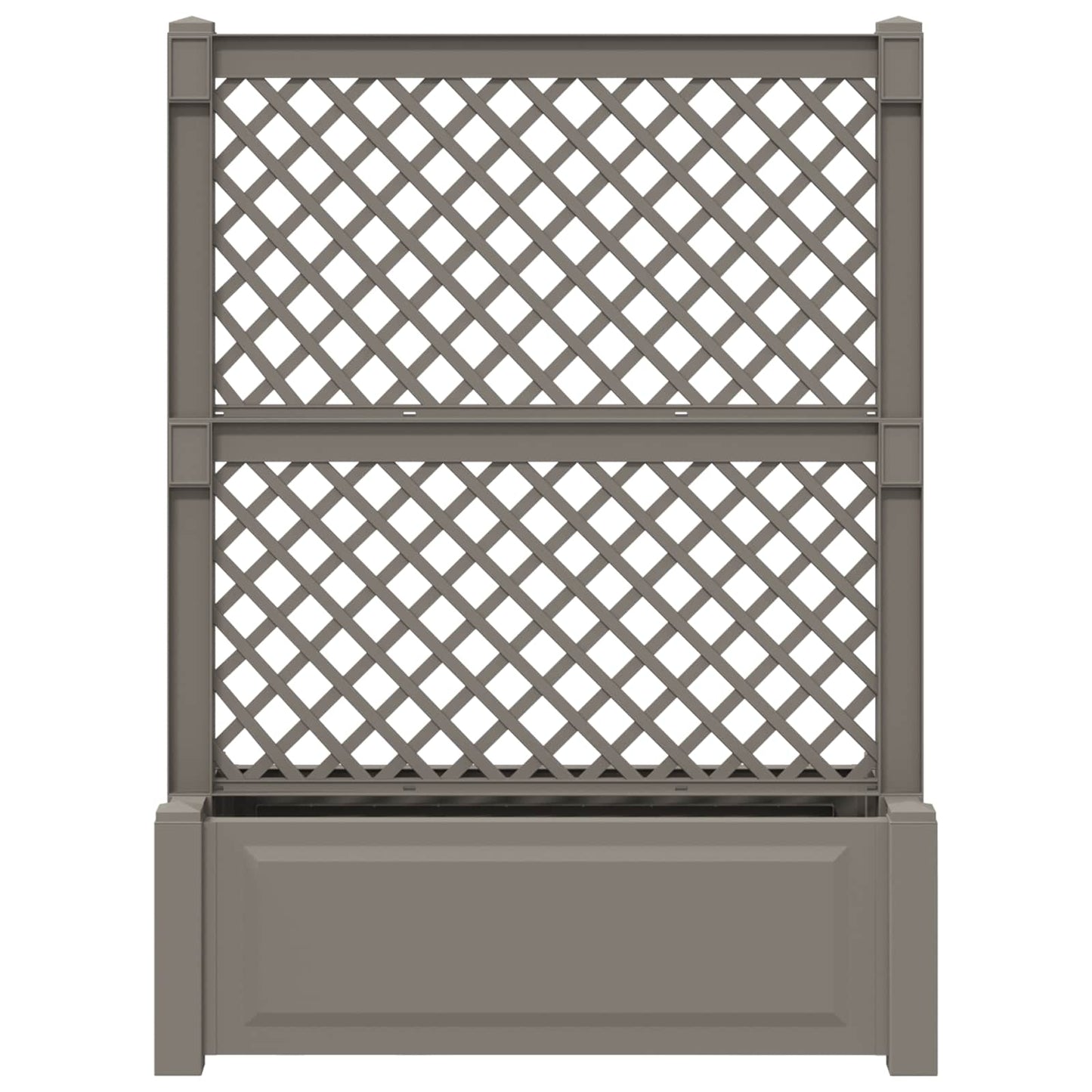 Grote planter met trellis Grijs 99,5 x 43 x 133,5 PP