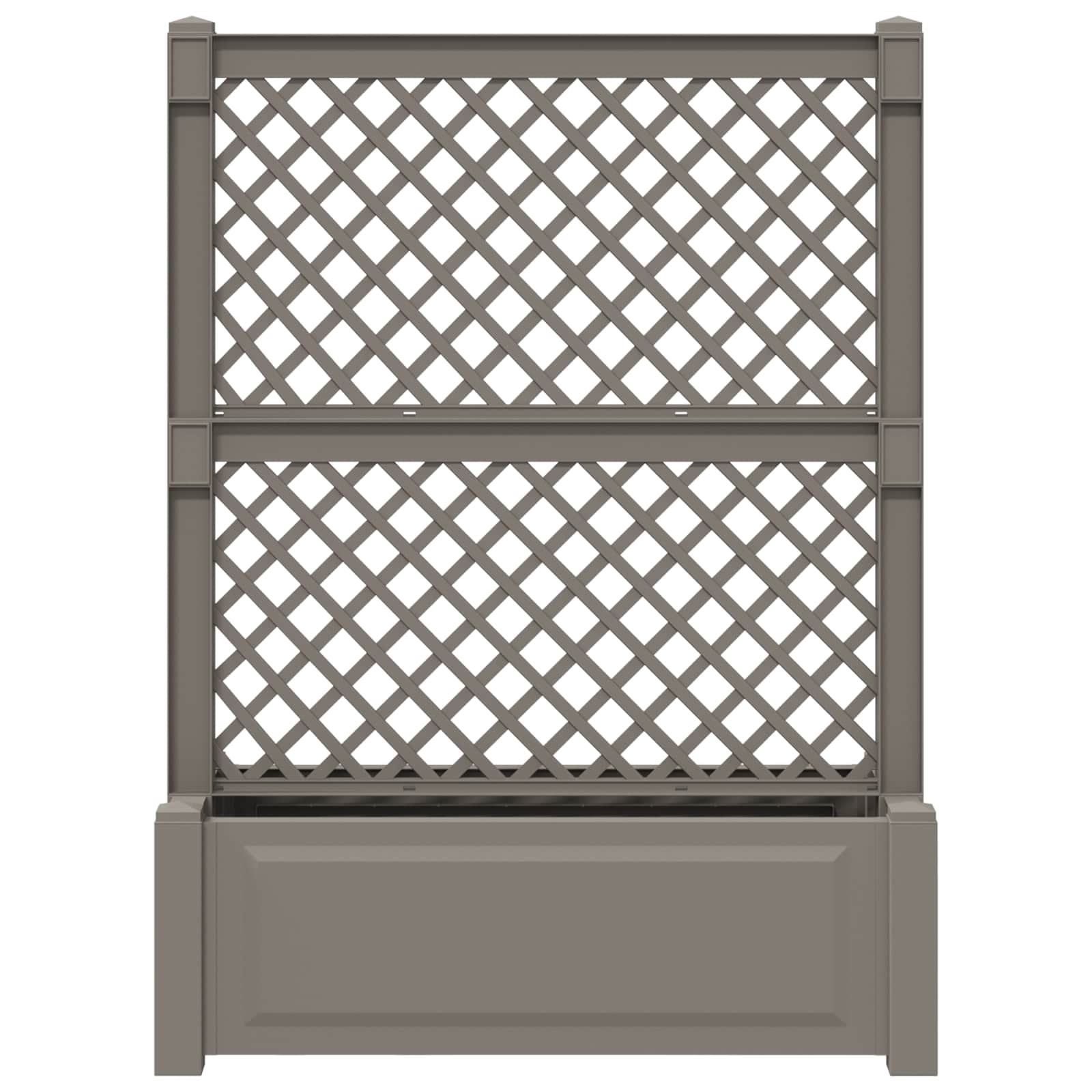 Grote planter met trellis Grijs 99,5 x 43 x 133,5 PP