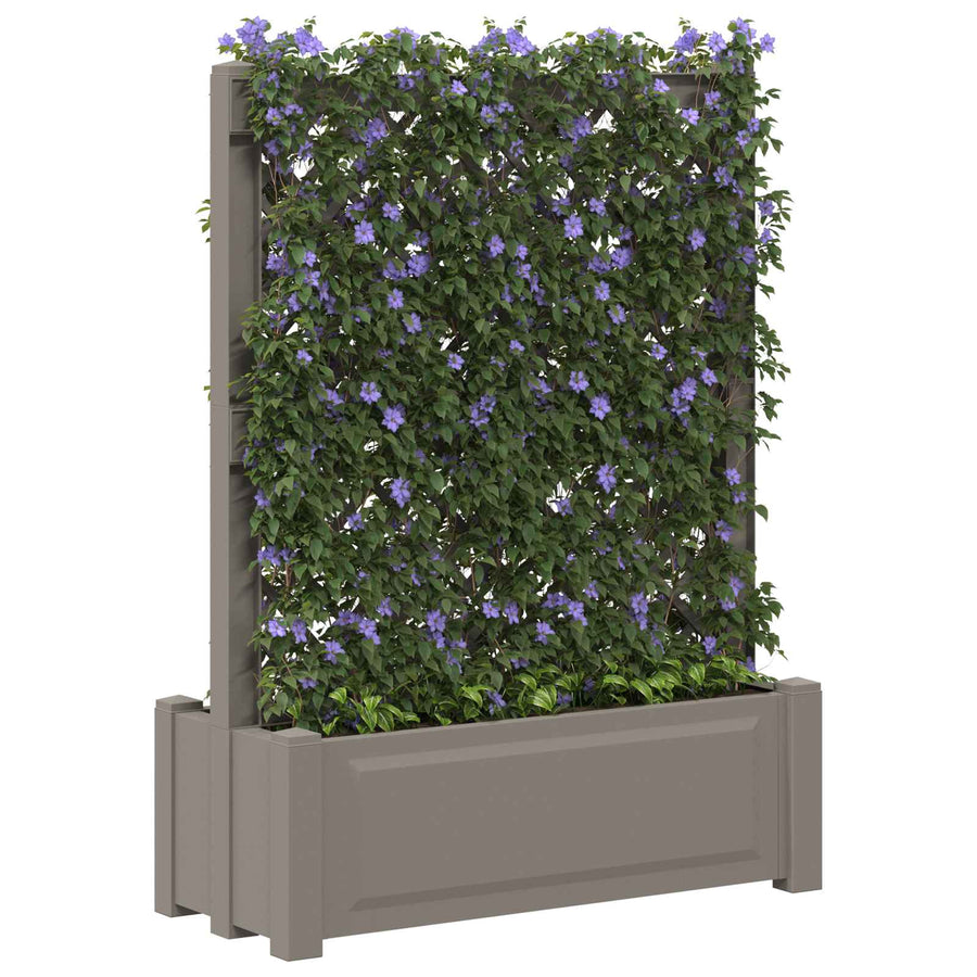 Grote planter met trellis Grijs 99,5 x 43 x 133,5 PP