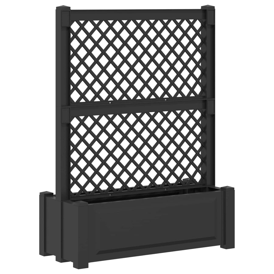 Grote planter met trellis Antracietkleurig 99,5 x 43 x 133,5 PP