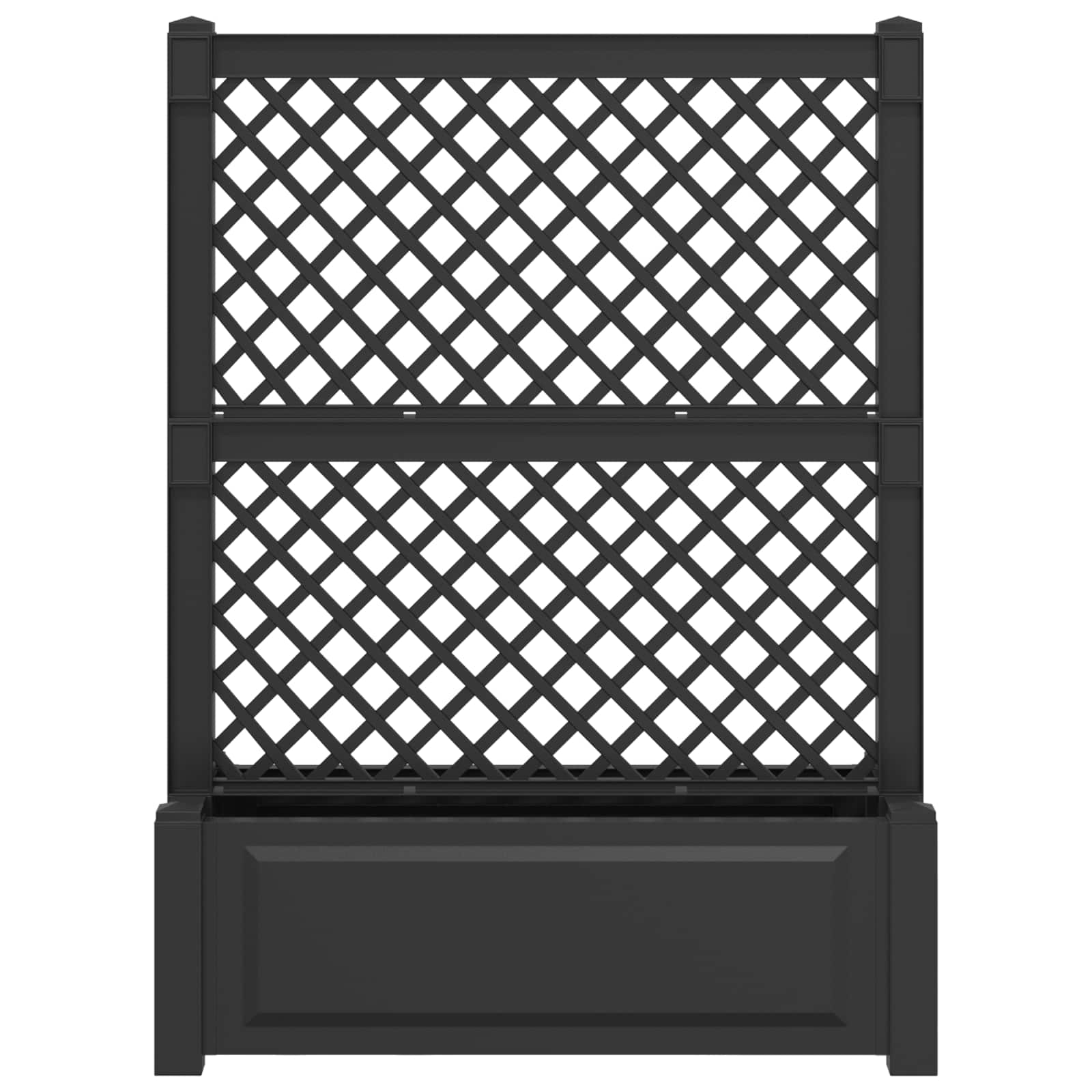 Grote planter met trellis Antracietkleurig 99,5 x 43 x 133,5 PP