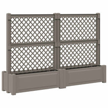 Grote planter met trellis 2 pcs Grijs 200 x 43 x 133,5 cm PP