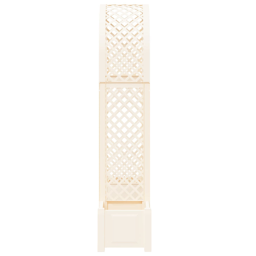 Rozenboog met planter Wit 168,5 x 43 x 207 cm PP