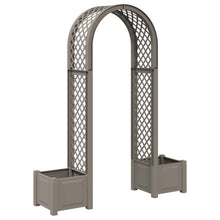 Rozenboog met planter Grijs 168,5 x 43 x 207 cm PP
