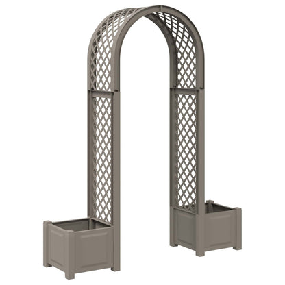 Rozenboog met planter Grijs 168,5 x 43 x 207 cm PP
