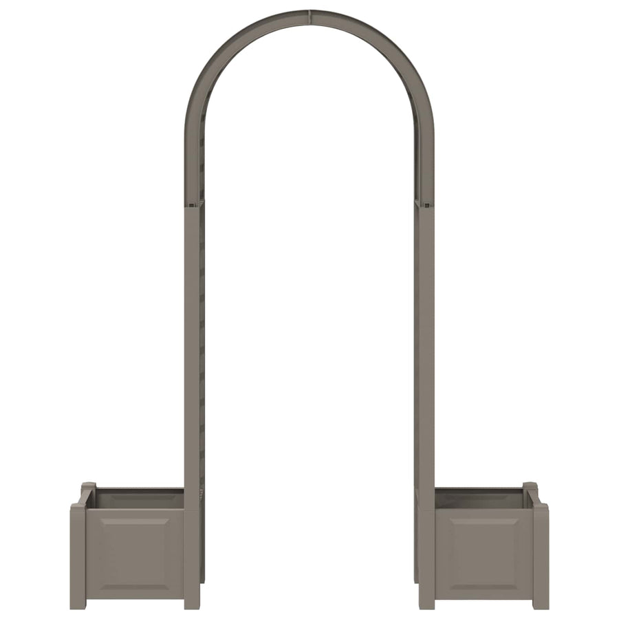 Rozenboog met planter Grijs 168,5 x 43 x 207 cm PP