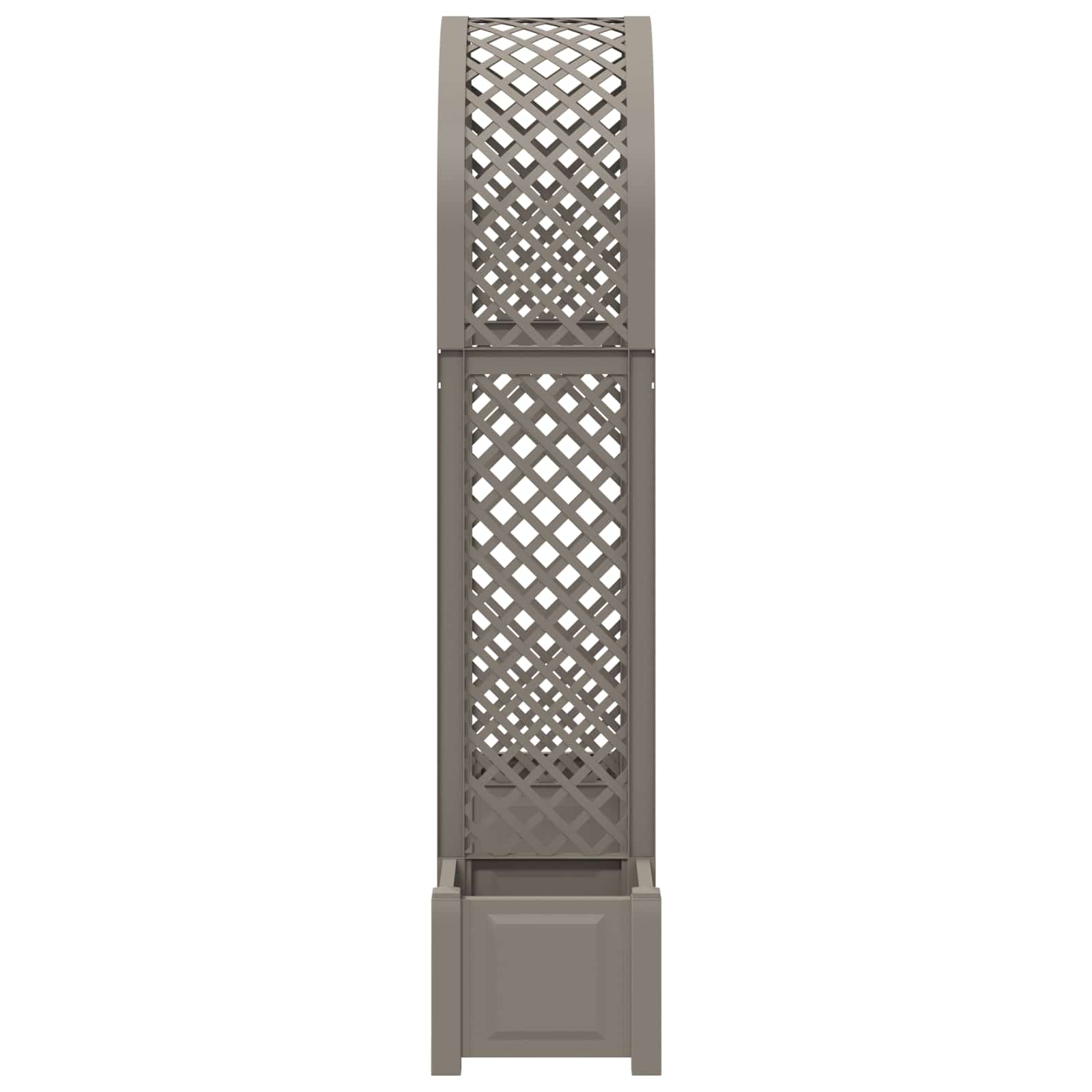 Rozenboog met planter Grijs 168,5 x 43 x 207 cm PP