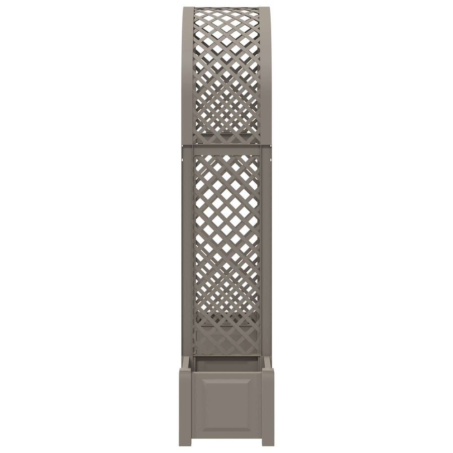 Rozenboog met planter Grijs 168,5 x 43 x 207 cm PP