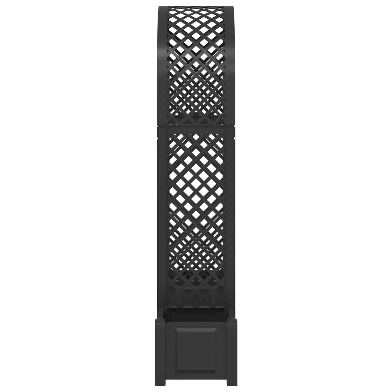 Rozenboog met planter Antracietkleurig 168,5 x 43 x 207 cm PP