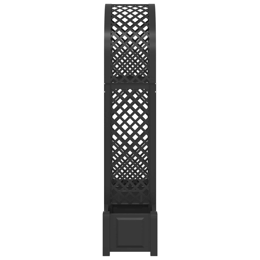 Rozenboog met planter Antracietkleurig 168,5 x 43 x 207 cm PP