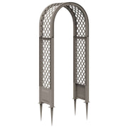 Rozenboog 97x43x218 cm grijs PP