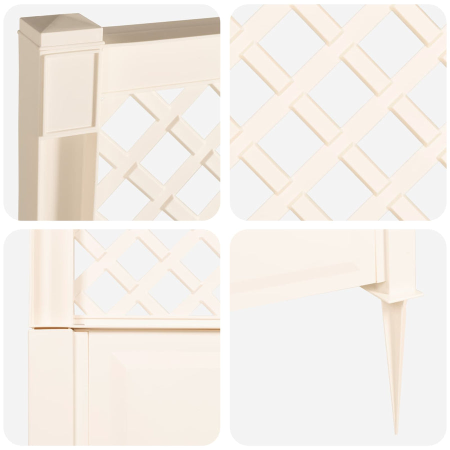 Trellis met Spike Wit 43 x 6 x 165 cm PP