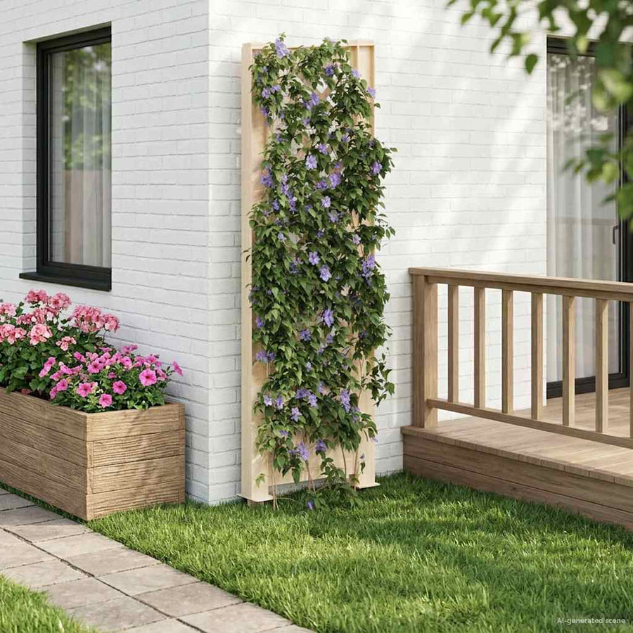 Trellis met Spike Wit 43 x 6 x 165 cm PP