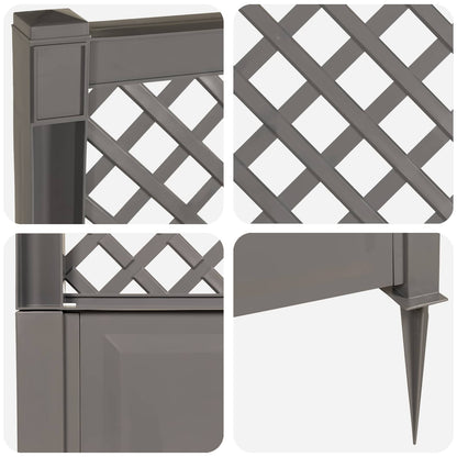 Trellis met Spike Grijs 43 x 6 x 165 cm PP