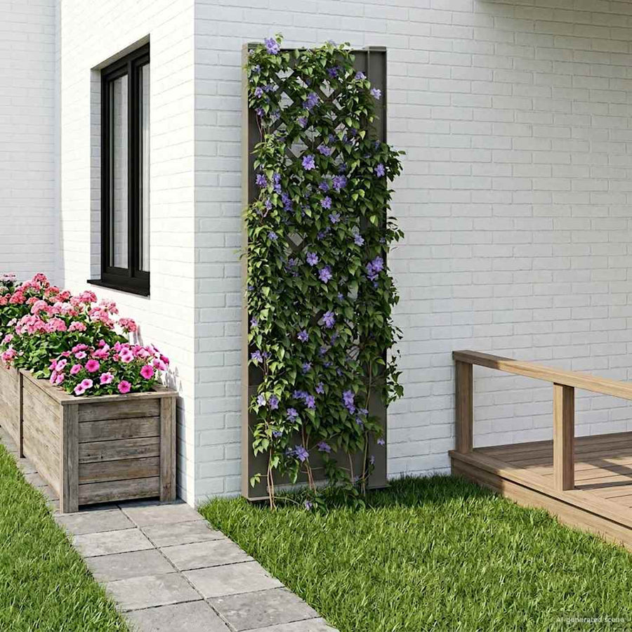 Trellis met Spike Grijs 43 x 6 x 165 cm PP