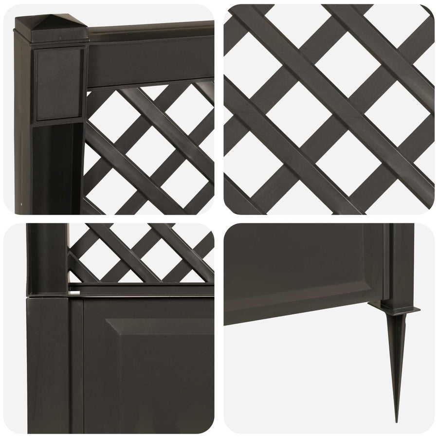 Trellis met Spike Antracietkleurig 43 x 6 x 165 cm PP