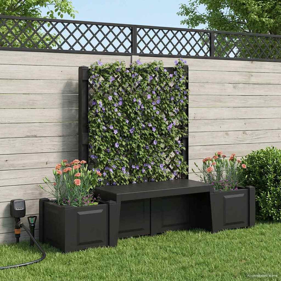 Tuinstoel Kopenhagen Antracietkleurig 173 x 49 x 135,5 cm PP