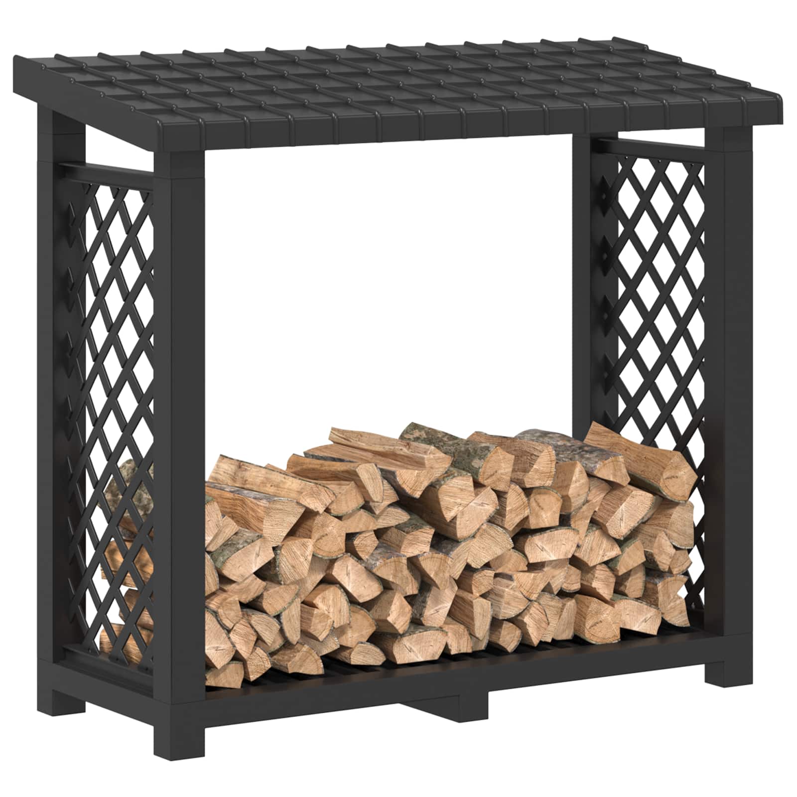 Brandhoutrek Antracietkleurig 114 x 46 x 101 cm PP