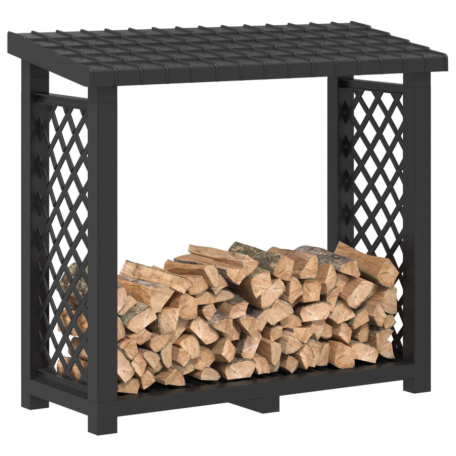 Brandhoutrek Antracietkleurig 114 x 46 x 101 cm PP