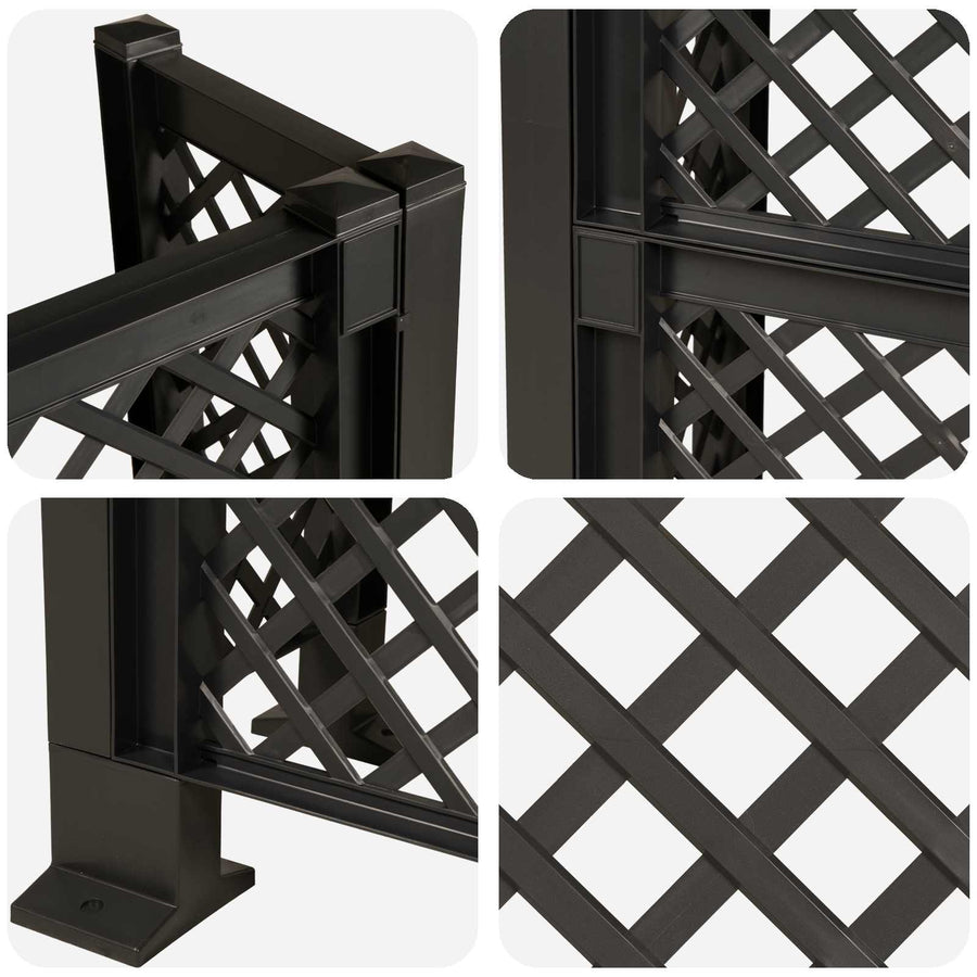 Vuilnisbak Trellis Antracietkleurig 123 x 47 x 114 cm PP