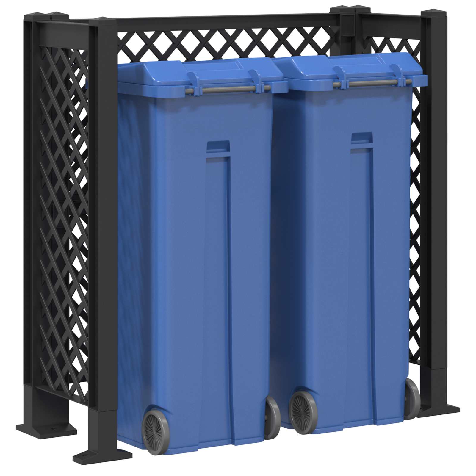 Vuilnisbak Trellis Antracietkleurig 123 x 47 x 114 cm PP