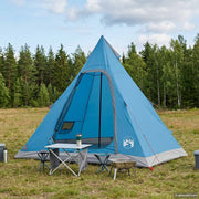 3-persoons tent blauw 297x242x203 cm polyester