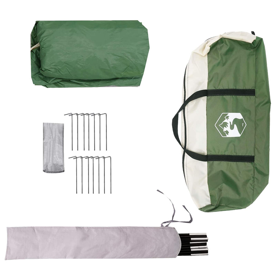 Waterdichte Tent -persoons Groen 185T Polyester met PU Coating