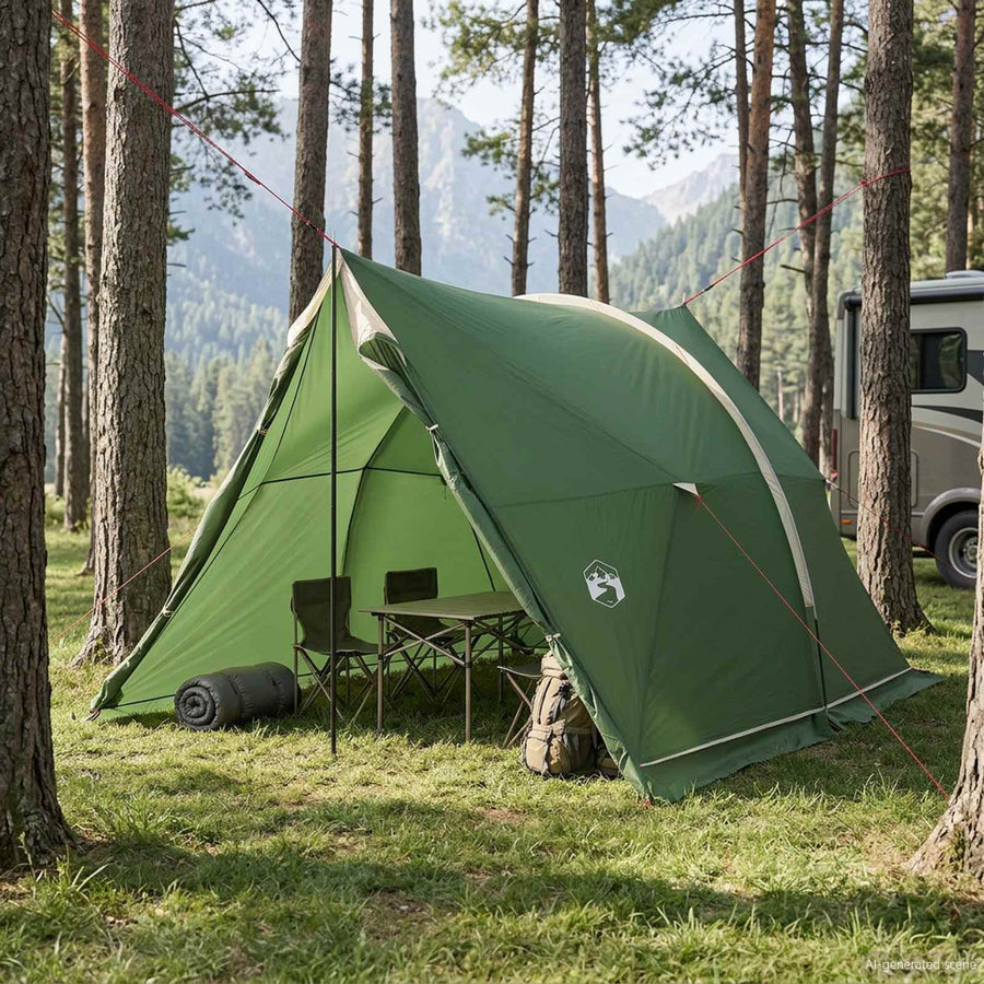 Waterdichte Tent -persoons Groen 185T Polyester met PU Coating