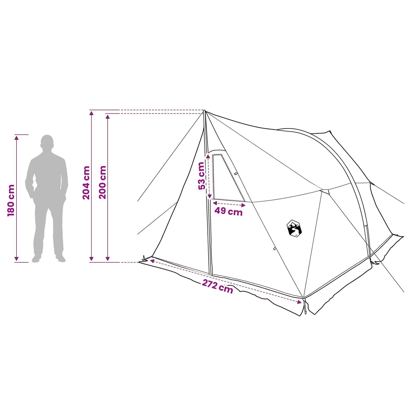 Waterdichte Tent -persoons Groen 185T Polyester met PU Coating